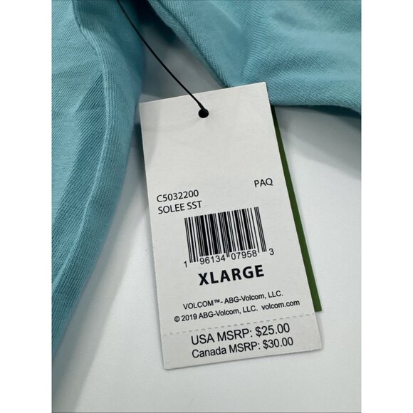 Volcom T Shirt Youth Boys XL Teal Skater Logo Surf Casual Graphic Summer Tee NEW - Picture 3 of 10